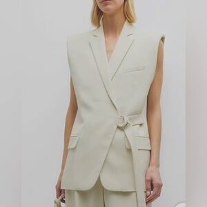 IRO Dumela Sleeveless Blazer Vest - Ecru - structured size Med - Parisian